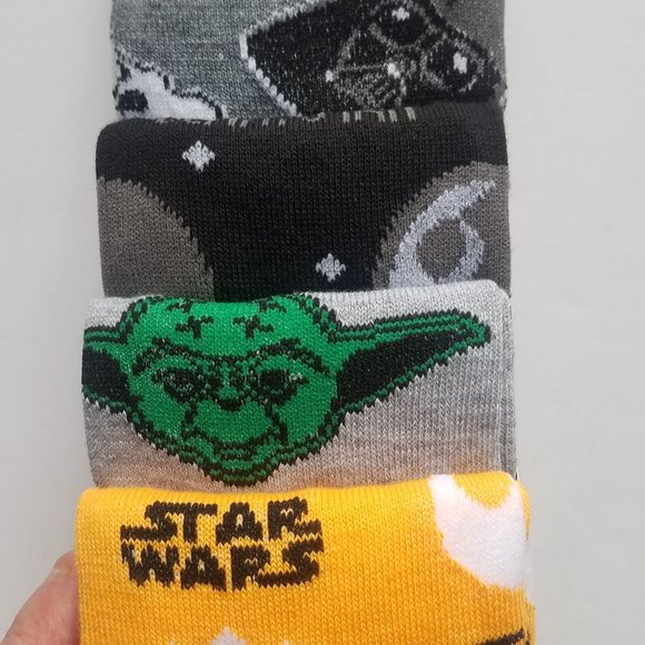 disney  star wars mens casual crew socks 6 pack - Picture 5 of 6